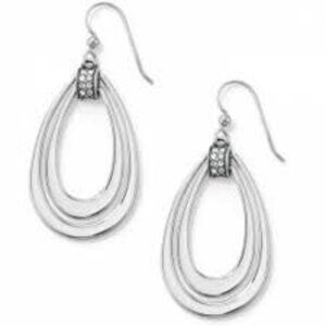 Brighton Meridian Swing French Wire Earrings - Silver + Crystal